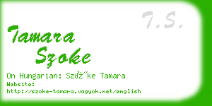 tamara szoke business card